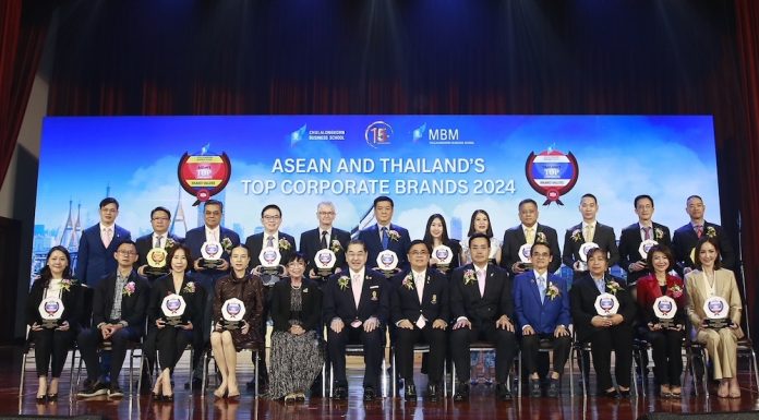 จุฬาลงกรณ์มหาวิทยาลัย มอบรางวัล ASEAN and Thailand’s Top Corporate Brands เป็นปีที่ 15 แก่องค์กรที่มีมูลค่าแบรนด์องค์กรสูงสุดประจำปี พ.ศ. 2567 DELTA รับรางวัล ASEAN’s Top Corporate Brand 2024 (Thailand) BEM รับรางวัล Thailand’s Top Corporate Brand Hall of Fame 2024