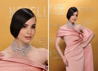 Sofia Carson and Millie Bobby Brown wear Chopard to the 31st SAG Awards in Los Angeles