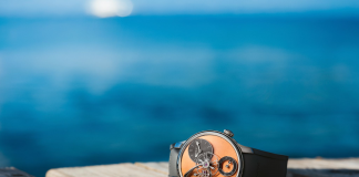 MB&F เฉลิมฉลอง 20 ปี เปิดตัว LM101 EVO รุ่นใหม่ โทนหายาก Salmon และ Peacock Green พร้อมกลไกสุดหรู